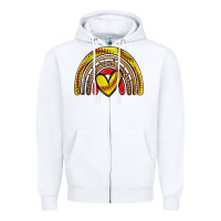 White softball rainbow Zipper Hoodie - Zillion Design Studio