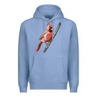 Colony Blue Northern Cardinal Bird Premium Hoodie - LillyAllenDesigns