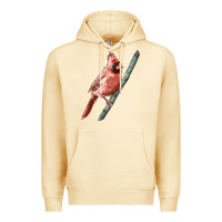 Pina Colada Northern Cardinal Bird Premium Hoodie - LillyAllenDesigns