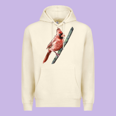 Northern Cardinal Bird Premium Hoodie Designed By Lillyallendesigns
