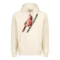 Tofu Northern Cardinal Bird Premium Hoodie - LillyAllenDesigns