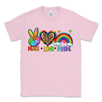 Bubblegum Pink peace love pride Classic Tee - Zillion Design Studio