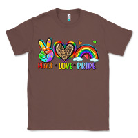 Chestnut peace love pride Classic Tee - Zillion Design Studio