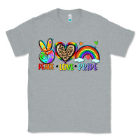 Heather Grey peace love pride Classic Tee - Zillion Design Studio
