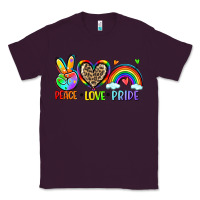 Plum peace love pride Classic Tee - Zillion Design Studio