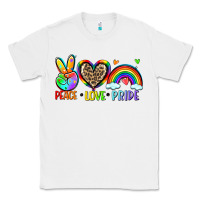 White peace love pride Classic Tee - Zillion Design Studio