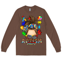 Chestnut messy bun autism mom Long Sleeve Tee - RanaPortraitStore
