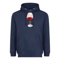 Navy wine glass fa element Heavyweight Hoodie - FaDigitalArtStudio