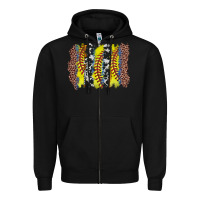 Black softball brushstroke Zipper Hoodie - Zillion Design Studio