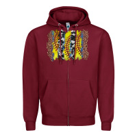 Burgundy softball brushstroke Zipper Hoodie - Zillion Design Studio