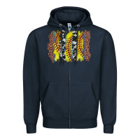 Navy softball brushstroke Zipper Hoodie - Zillion Design Studio