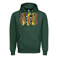 Sports Green softball brushstroke Zipper Hoodie - Zillion Design Studio