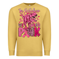 Antique Gold in october we wear pink dinosaur Premium Sweatshirt - JahusDesignShop