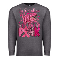 Charcoal Heather in october we wear pink dinosaur Premium Sweatshirt - JahusDesignShop