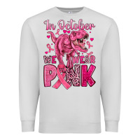 Dove Grey in october we wear pink dinosaur Premium Sweatshirt - JahusDesignShop