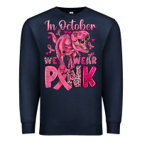 Navy in october we wear pink dinosaur Premium Sweatshirt - JahusDesignShop