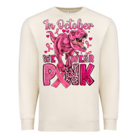 Sandshell in october we wear pink dinosaur Premium Sweatshirt - JahusDesignShop