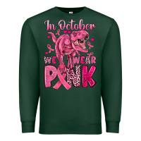 Sports Green in october we wear pink dinosaur Premium Sweatshirt - JahusDesignShop