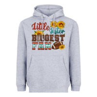 Heather Grey little sister biggest fan american football Heavyweight Hoodie - HRA Design Shop