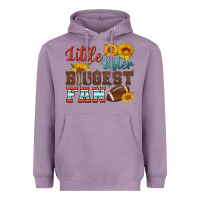 Lavender little sister biggest fan american football Heavyweight Hoodie - HRA Design Shop