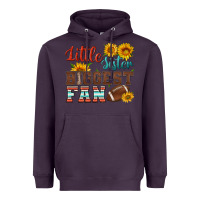 Plum little sister biggest fan american football Heavyweight Hoodie - HRA Design Shop