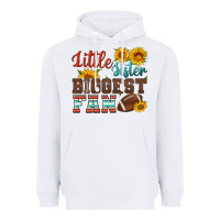 White little sister biggest fan american football Heavyweight Hoodie - HRA Design Shop