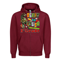 Burgundy ready to crush first grade Zipper Hoodie - texasbilliewilder