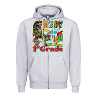 Heather Grey ready to crush first grade Zipper Hoodie - texasbilliewilder