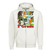 Oatmeal Heather ready to crush first grade Zipper Hoodie - texasbilliewilder