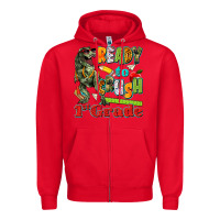 Red ready to crush first grade Zipper Hoodie - texasbilliewilder
