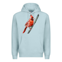 Blue Mist Northern Cardinal Bird Premium Hoodie - LillyAllenDesigns