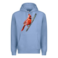 Colony Blue Northern Cardinal Bird Premium Hoodie - LillyAllenDesigns