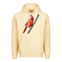 Pina Colada Northern Cardinal Bird Premium Hoodie - LillyAllenDesigns