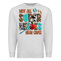 Dove Grey not all super heroes wear capes Premium Sweatshirt - AdoDesignShop