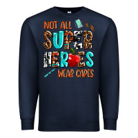 Navy not all super heroes wear capes Premium Sweatshirt - AdoDesignShop