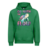Emerald go with flow turtle Urban Hoodie - MaliasSmallBusiness