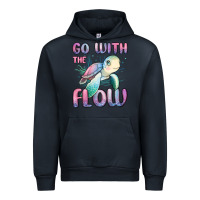 Navy go with flow turtle Urban Hoodie - MaliasSmallBusiness