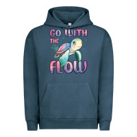 Pigment Midnight Navy go with flow turtle Urban Hoodie - MaliasSmallBusiness