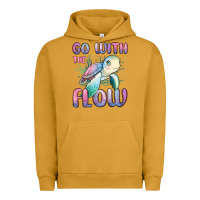 Pigment Peanut Butter go with flow turtle Urban Hoodie - MaliasSmallBusiness