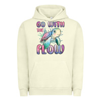 Pigment Pistachio go with flow turtle Urban Hoodie - MaliasSmallBusiness