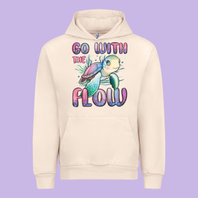 Go With Flow Turtle Urban Hoodie Designed By Maliassmallbusiness