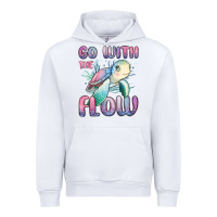 White go with flow turtle Urban Hoodie - MaliasSmallBusiness
