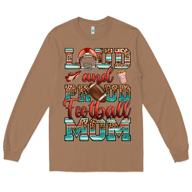 Loud And Proud Football Mom Long Sleeve Tee by RanaPortraitStore | Teevron