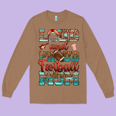 Long Sleeve Tee loud and proud football mom