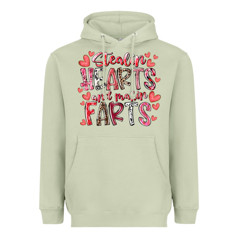 Stealin Hearts And Makin Farts Heavyweight Hoodie by RacoonDesign | Teevron