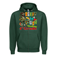 Sports Green ready to crush fourth grade Zipper Hoodie - texasbilliewilder