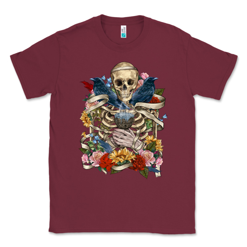 Flower Boho Skull Skeleton Classic Tee by RanaPortraitStore | Teevron