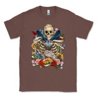 Chestnut Flower Boho Skull Skeleton Classic Tee - RanaPortraitStore
