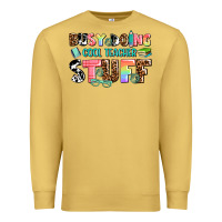 Antique Gold busy doing cool teacher stuff Premium Sweatshirt - AdoDesignShop