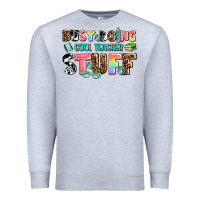 Heather Grey busy doing cool teacher stuff Premium Sweatshirt - AdoDesignShop